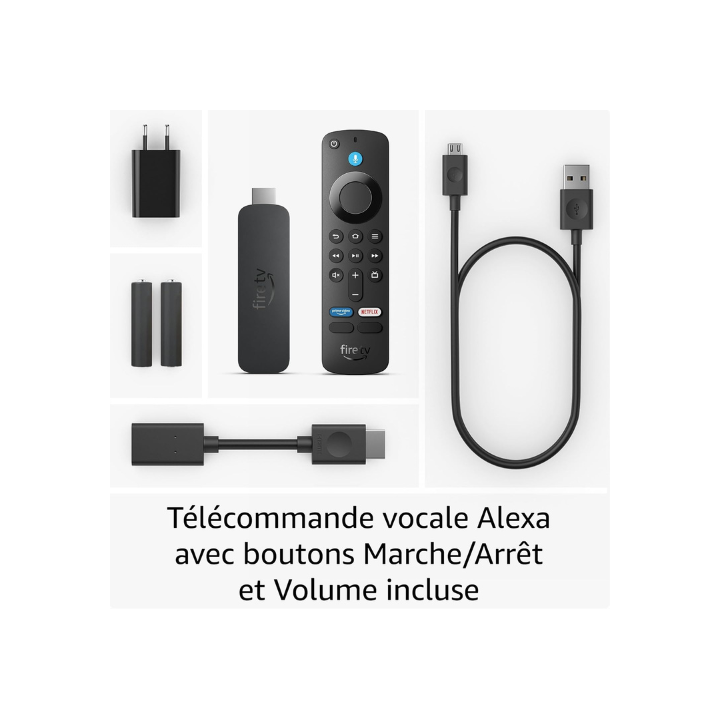 Amazon Fire TV Stick 4K PLUS Streaming Full HD 1080p WiFi Alexa Télécommande vocale Netflix YouTube Disney+ HDMI Compact