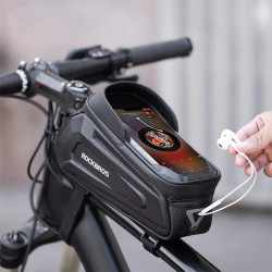 ROCKBROS Sacoche Vélo Smartphone ≤6,8'' Étanche, Support Cadre VTT, Écran Tactile, Pochette Pratique