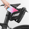 Sacoche de Selle ROCKBROS 1.5 L pour Vélo, Porte-Bouteille, Étanche et Réfléchissante, Compatible VTT et Vélo de Route