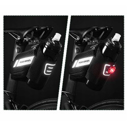 Sacoche de Selle ROCKBROS 1.5 L pour Vélo, Porte-Bouteille, Étanche et Réfléchissante, Compatible VTT et Vélo de Route