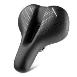 Selle Vélo Confort ROCKBROS Gel Ergonomique avec Amortisseur Double Ressort Universelle Respirante Noir