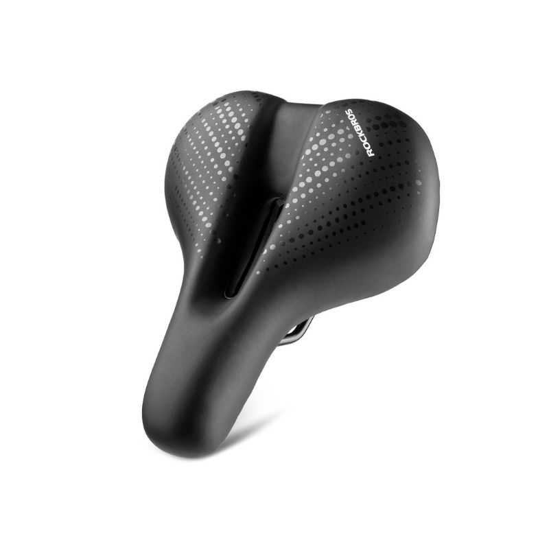 Selle Vélo Confort ROCKBROS Gel Ergonomique avec Amortisseur Double Ressort Universelle Respirante Noir