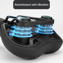 Selle Vélo Confort ROCKBROS Gel Ergonomique avec Amortisseur Double Ressort Universelle Respirante Noir