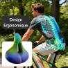 Selle Vélo Confortable Gel, Mousse à Mémoire, Absorption Chocs, Ergonomique, Réfléchissante, Universelle VTT/Route