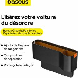 Baseus Organisateur Voiture avec Porte-Gobelet et Poches