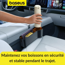 Baseus Organisateur Voiture avec Porte-Gobelet et Poches