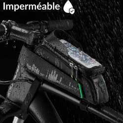 ROCKBROS Sacoche Cadre Vélo 1,5L Support Téléphone Étanche